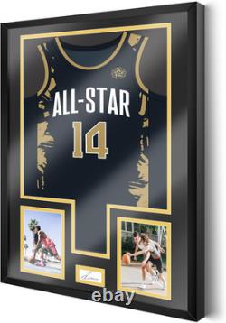 Jersey Shadow Box Display Case 32x24 for Sports Memorabilia Black Gold