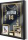 Jersey Shadow Box Display Case 32x24 For Sports Memorabilia Black Gold