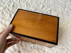 Jewellery Box, large lockable wooden burl Jewelry Box with key, wedding wood