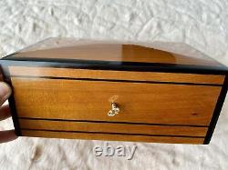 Jewellery Box, large lockable wooden burl Jewelry Box with key, wedding wood