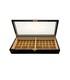 Jewelry Box Large Display Case Lacquered Wood With Glass Lid