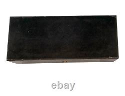 Jewelry Box Large Display Case Lacquered Wood with Glass Lid