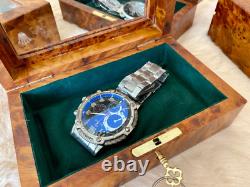 Jewelry Box, watch box, lockable thuya wooden burl Jewelry Box organizer with key