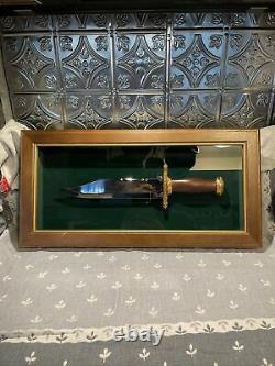 John Wayne Commemorative Bowie Knife in Display Case by Franklin Mint
