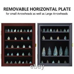 KCRasan Arrowhead Display Case Native American Arrowhead Shadow Box Wall Mo