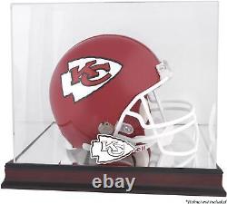 Kansas City Chiefs Mahogany Helmet Logo Display Case with Mirror Back Fanatics