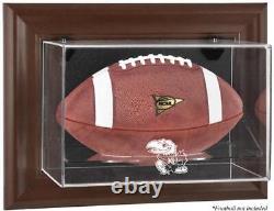 Kansas Jayhawks Brown Framed Wall-Mountable Football Display Case