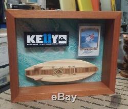 Kelly Slater KS11 Display Case Wood Surfboard Signed Goodwin Trading Card