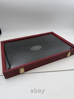 Knife Display Case 21x14 Wood USA Shadow Box America's Legacy E2