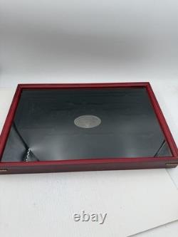 Knife Display Case 21x14 Wood USA Shadow Box America's Legacy E2