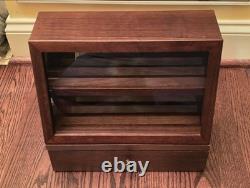 Knife Display Case 22+ Wood Black EDC Pocket Knives Organizer Drawer Storage Box