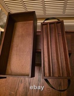 Knife Display Case 22+ Wood Black EDC Pocket Knives Organizer Drawer Storage Box