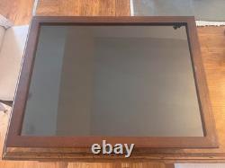 Knife Display Case 36+ Wood Walnut EDC Pocket Knives Watch Organizer Storage Box