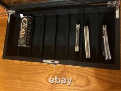 Knife Display Case 8+ Wood Ebony Pocket Knives Holder EDC Storage Organizer Box Knife Display Case 8+ Wood Ebony Pocket Knives Holder EDC Storage Organizer Box