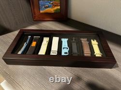Knife Display Case 8+ Wood Ebony Pocket Knives Holder EDC Storage Organizer Box
