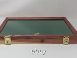 Knife Display Case Arrowheads 18 x 12 Coins Cedar & Green Wood USA Shadow Box