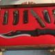 Knife Display Case Arrowheads 18 X 12 Walnut Solid Wood Usa Made Lock Shadow Box