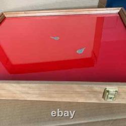 Knife Display Case Arrowheads 24 x 18 Cherry Solid Wood USA Made Lock Shadow Box