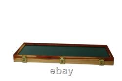 Knife Display Case Dagger Medal Coins 25 x 9 Cedar & Green Wood USA Shadow Box