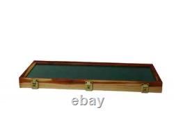 Knife Display Case Dagger Medal Coins 25 x 9 Cedar & Green Wood USA Shadow Box