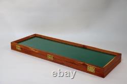 Knife Display Case Dagger Medal Coins 25 x 9 Cedar & Green Wood USA Shadow Box