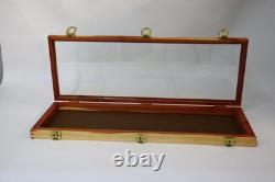 Knife Display Case Dagger Medal Coins 25 x 9 Cedar & Green Wood USA Shadow Box