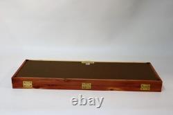 Knife Display Case Dagger Medal Coins 25 x 9 Cedar & Green Wood USA Shadow Box