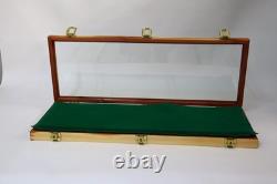 Knife Display Case Dagger Medal Coins 25 x 9 Cedar & Green Wood USA Shadow Box