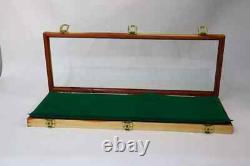 Knife Display Case Dagger Medal Coins 25 x 9 Cedar & Green Wood USA Shadow Box
