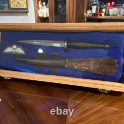 Knife Display Case Dagger Medal Coins 25 x 9 Cherry & Red Wood USA Shadow Box