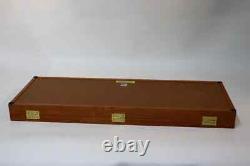 Knife Display Case Dagger Medal Coins 25 x 9 Cherry & Red Wood USA Shadow Box