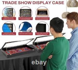 Knife Display Case Gun Pistol 22 x 18 x 4 USA Trade Show Revolver Wood Black Box