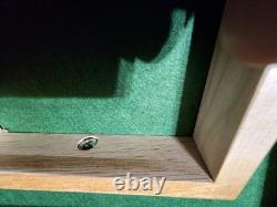 Knife Display Case Oak & Green 4 Drawer Pistol Gun Wood Cabinet EDC Chest Box Knife Display Case Oak & Green 4 Drawer Pistol Gun Wood Cabinet EDC Chest Box