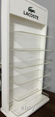 LACOSTE Eyewear Countertop Display Case Rack Multi-Shelf Acrylic & Wood