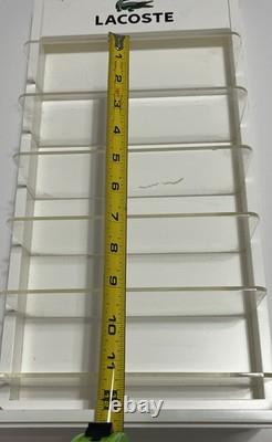 LACOSTE Eyewear Countertop Display Case Rack Multi-Shelf Acrylic & Wood