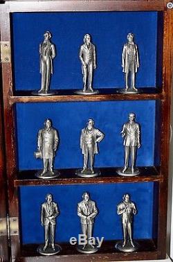 LANCE Fine Pewter American President Collection Original Wood Display Case