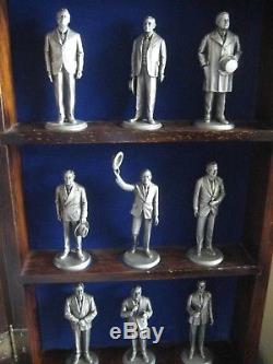 LANCE Pewter American President Collection Original Wood Display Case WithBooks