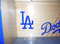 LA Dodgers Dugout display case for bobbleheads pine wood