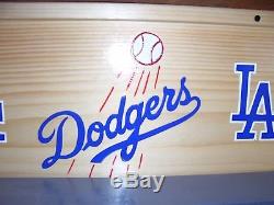 LA Dodgers Dugout display case for bobbleheads pine wood