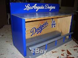 LA Dodgers display case for bobbleheads Dugout style Pine wood