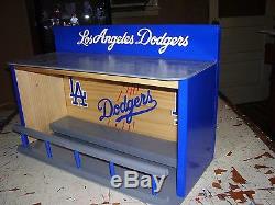 LA Dodgers display case for bobbleheads Dugout style Pine wood
