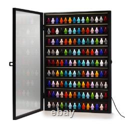 LED Minifigure Display Case Wall Mount Cabinet for 126 Action Figures