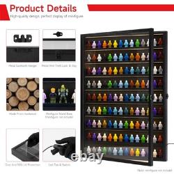 LED Minifigure Display Case Wall Mount Cabinet for 126 Action Figures