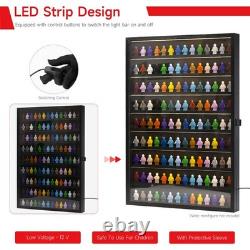 LED Minifigure Display Case Wall Mount Cabinet for 126 Action Figures