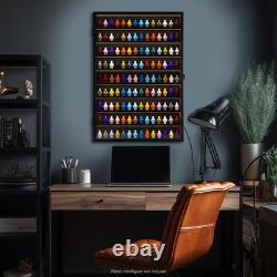 LED Minifigure Display Case Wall Mount Cabinet for 126 Action Figures