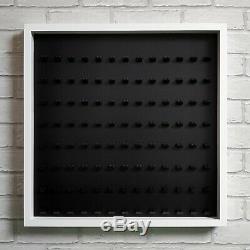 LEGO Minifigure Display Frame Case Large Fits 104 Minifigs White (Black)