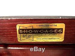 LOT OF 2 SHOWCASES TO GO WOOD TRAVEL JEWELRY DISPLAY TRADE SHOW CASES WithINSERTS