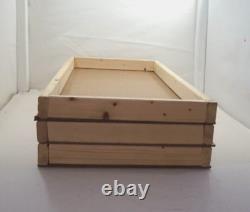 (LOT OF 3) Handmade Wood N Scale Model Train Car STORAGE TRAYS DISPLAY CASE