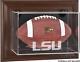 Lsu Tigers Brown Framed Wall-mountable Football Display Case