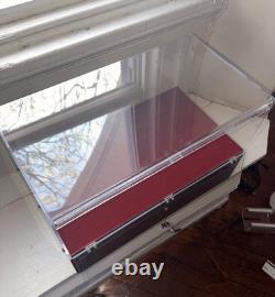 Large 22 Wood & Acrylic Locking Showcase Perfect for Knives, Watches, EDC